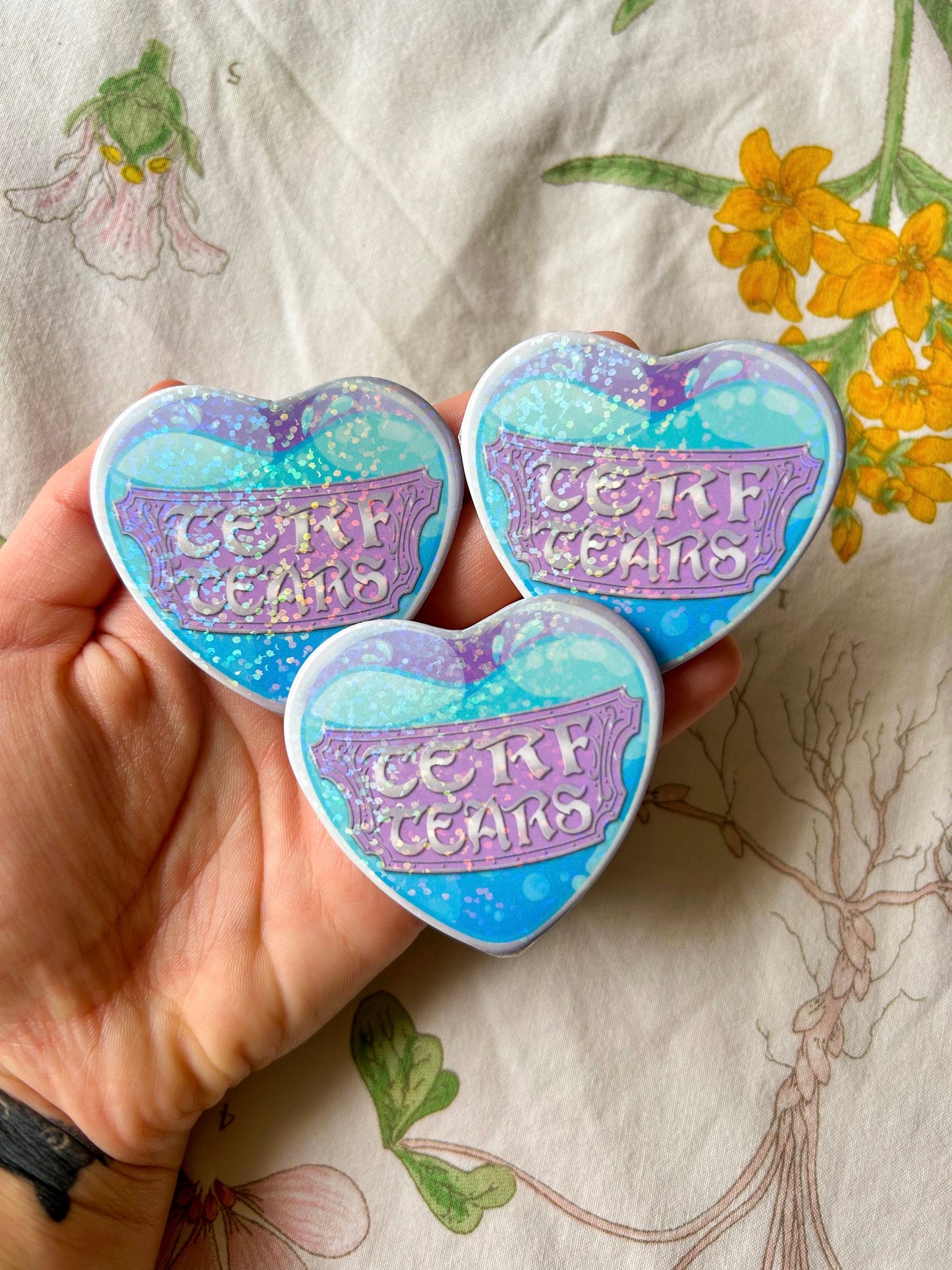 Fuck TERFs Heart Buttons