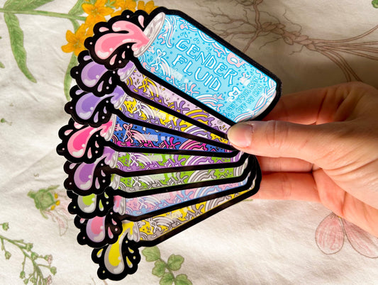 Gender Fluid Trans Pride Energy Drink Sparkle Sticker