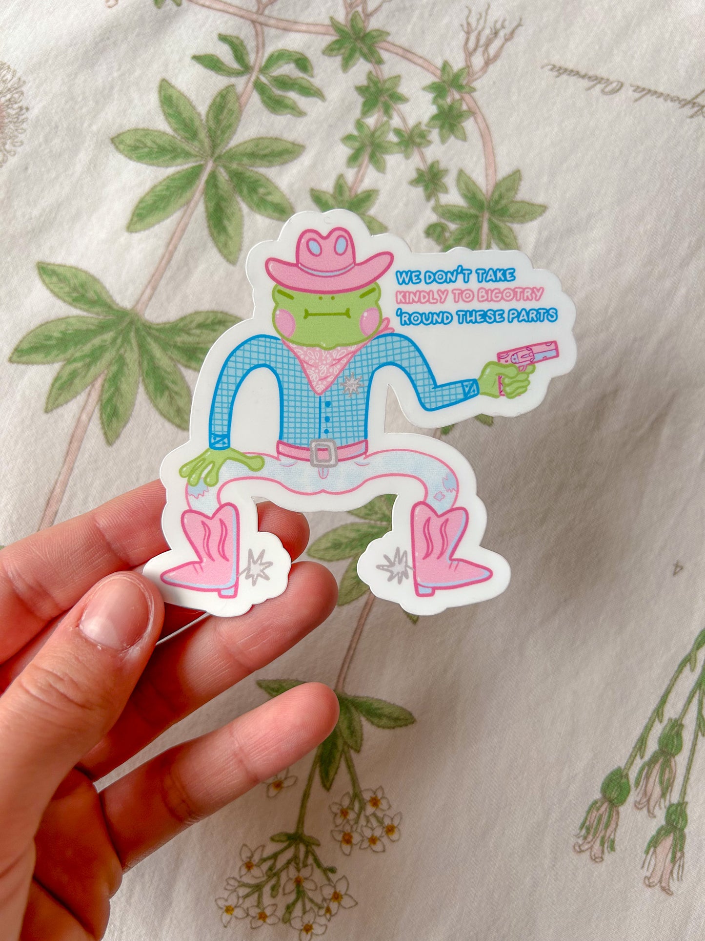 Pride Cowboy Frogs | We Don't Take Kindly to Bigotry 'Round These Parts