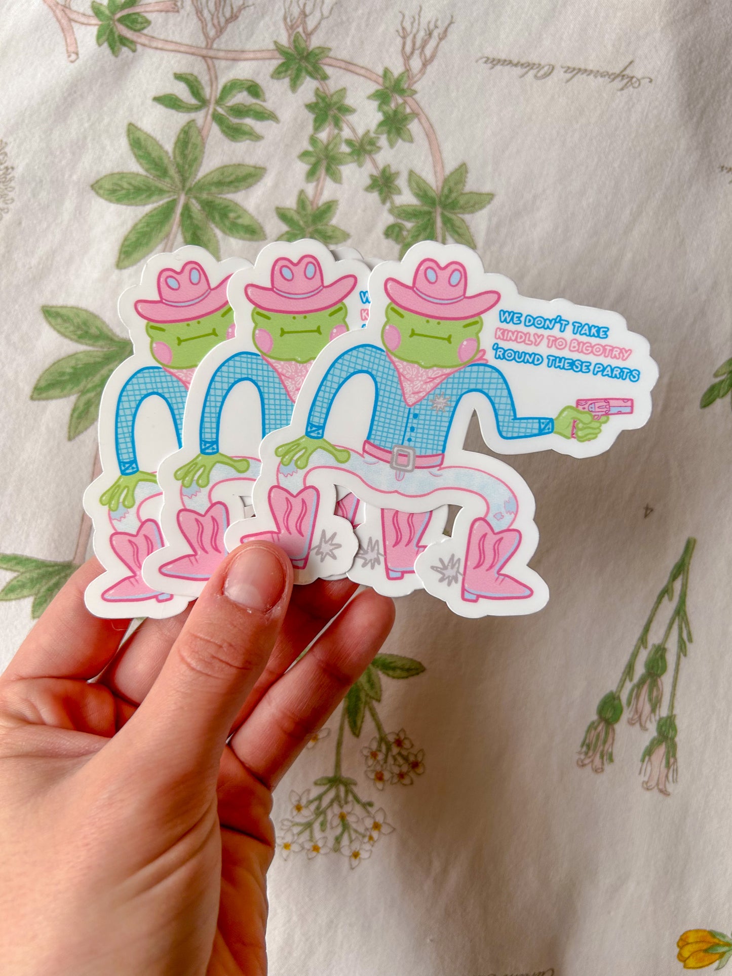 Pride Cowboy Frogs | We Don't Take Kindly to Bigotry 'Round These Parts