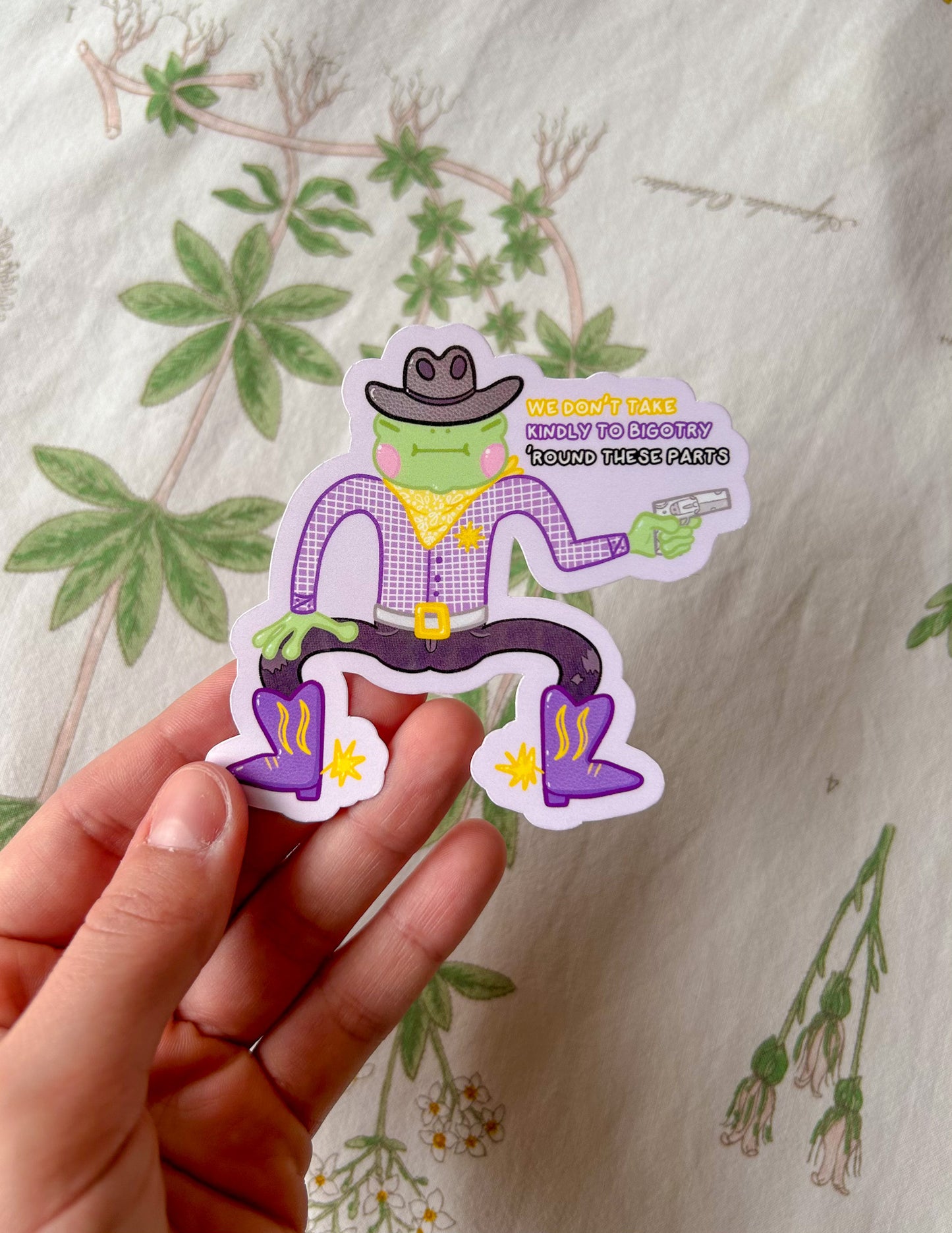 Pride Cowboy Frogs | We Don't Take Kindly to Bigotry 'Round These Parts