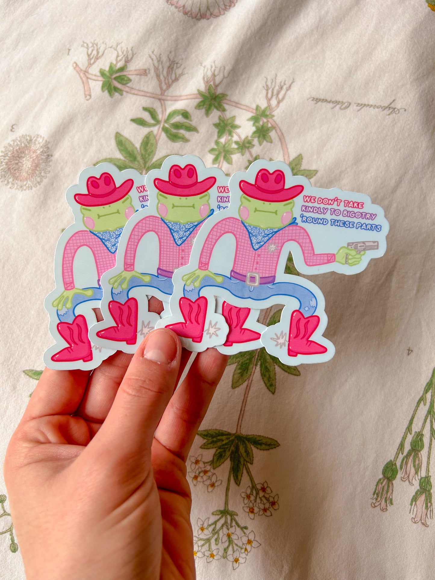 Pride Cowboy Frogs | We Don't Take Kindly to Bigotry 'Round These Parts