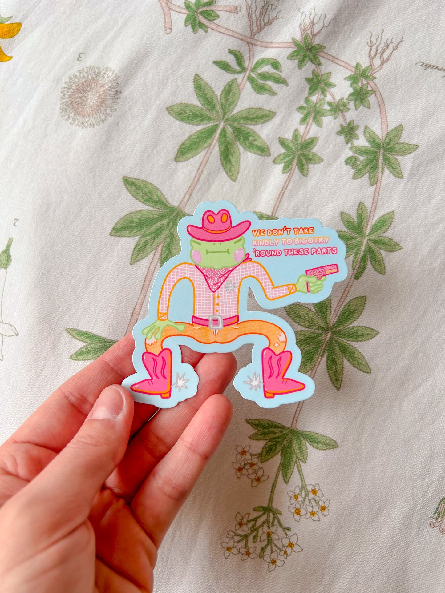 Pride Cowboy Frogs | We Don't Take Kindly to Bigotry 'Round These Parts