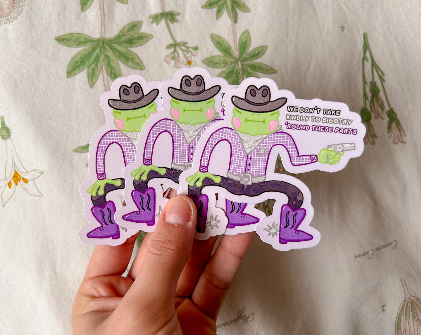 Pride Cowboy Frogs | We Don't Take Kindly to Bigotry 'Round These Parts