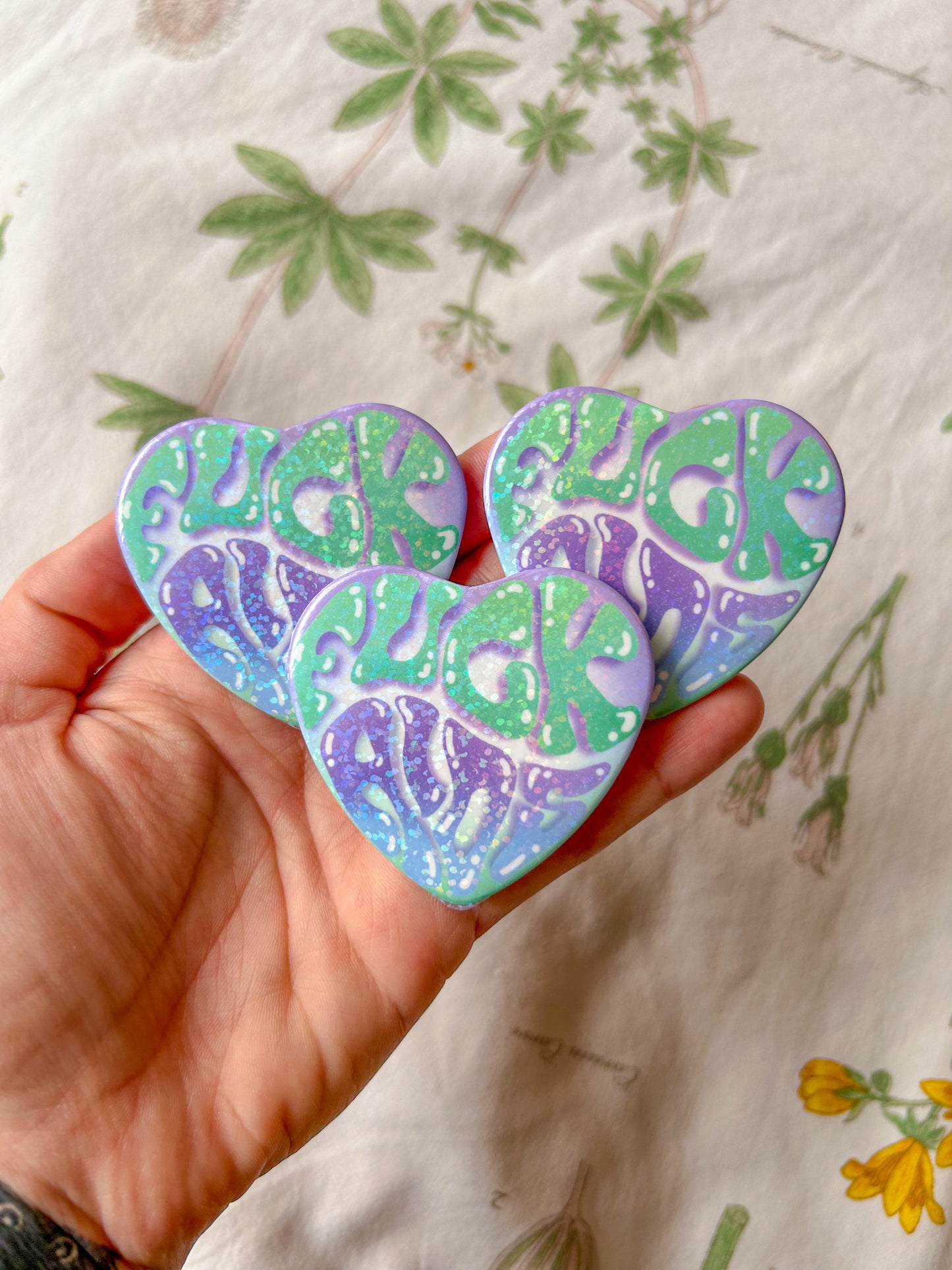 Fuck AIDS Heart Buttons!