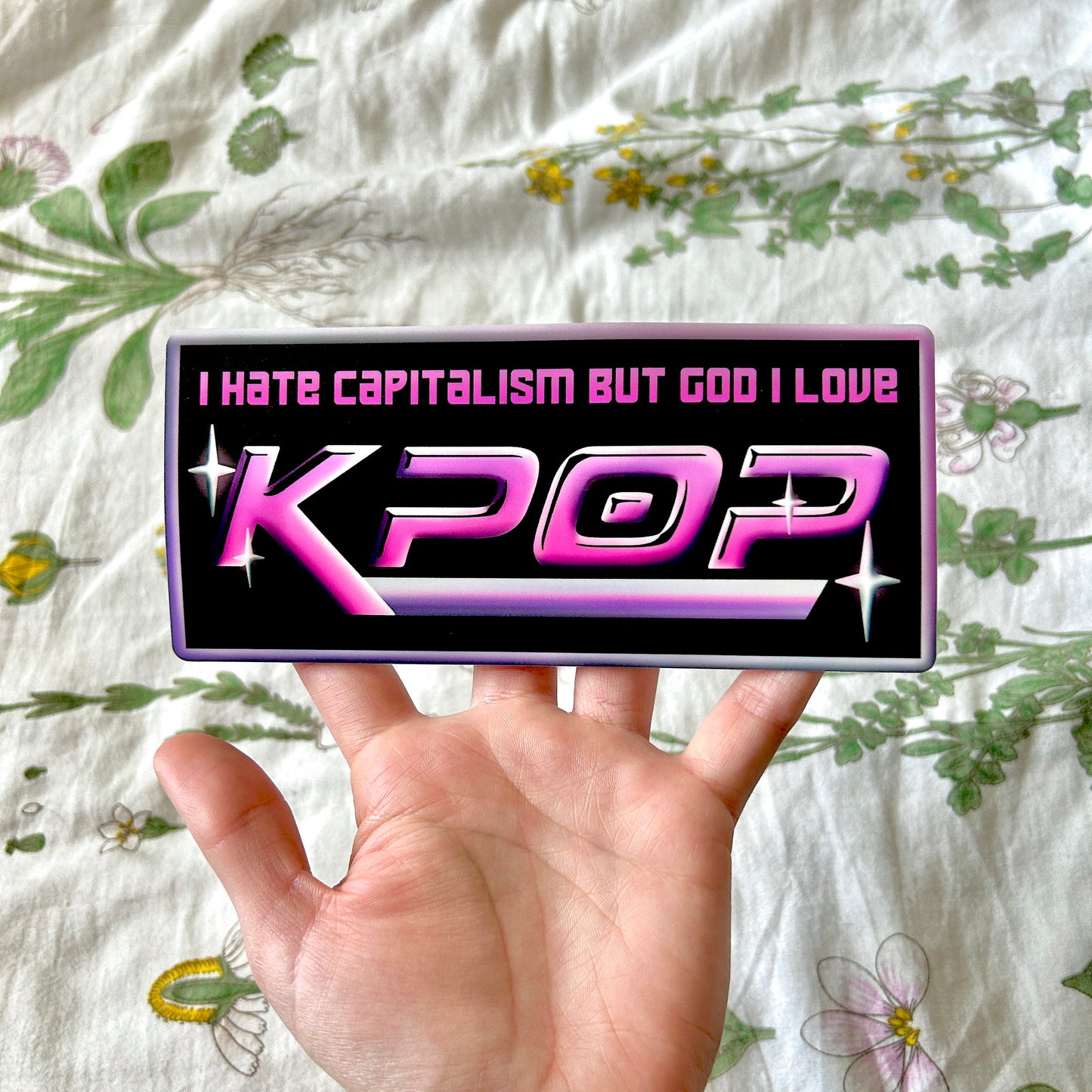 I Hate Capitalism but God I love KPop Bumper Sticker
