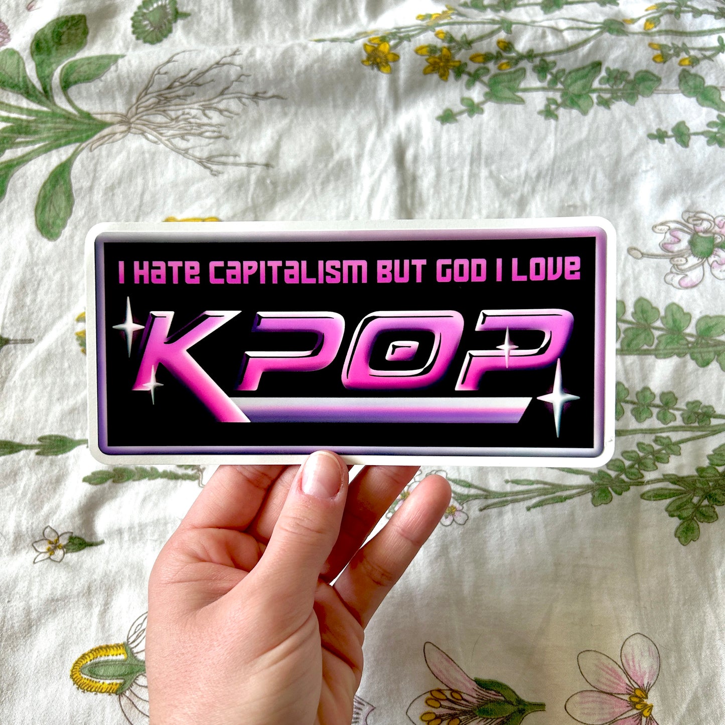 I Hate Capitalism but God I love KPop Bumper Sticker
