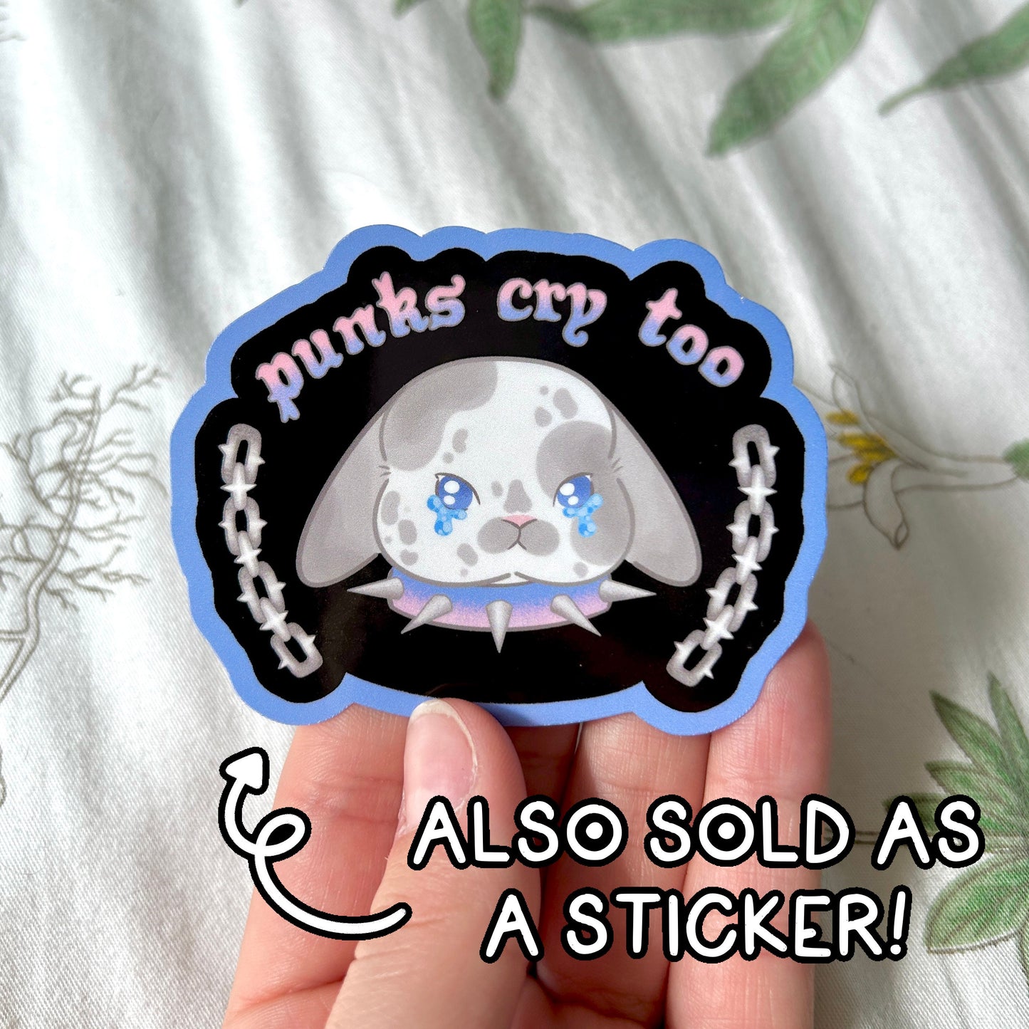 "Punks Cry Too" Bunny Rabbit Art Print