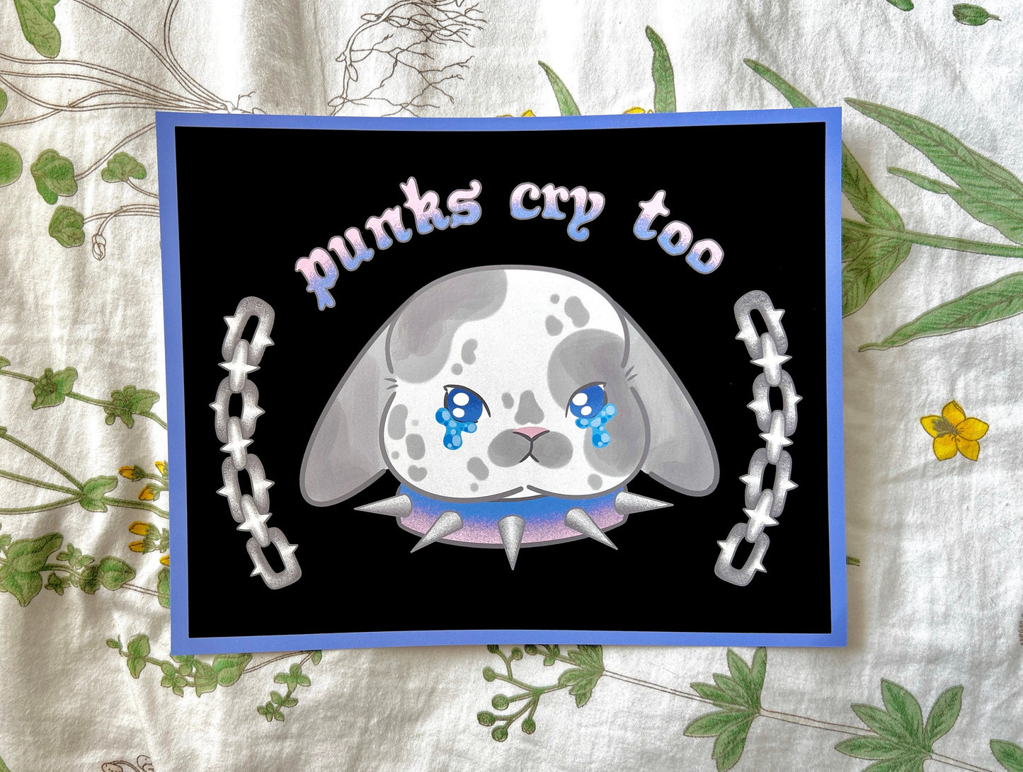 "Punks Cry Too" Bunny Rabbit Art Print