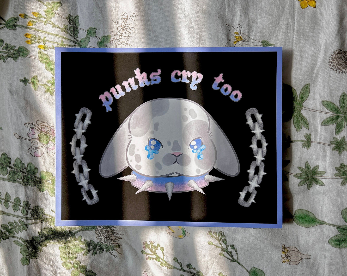 "Punks Cry Too" Bunny Rabbit Art Print
