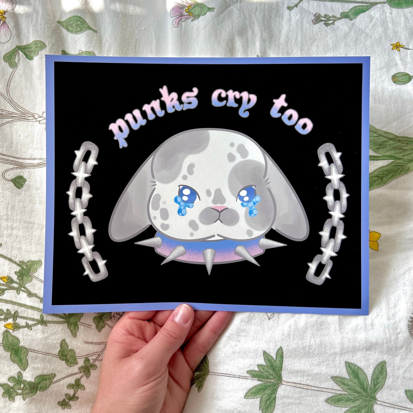"Punks Cry Too" Bunny Rabbit Art Print