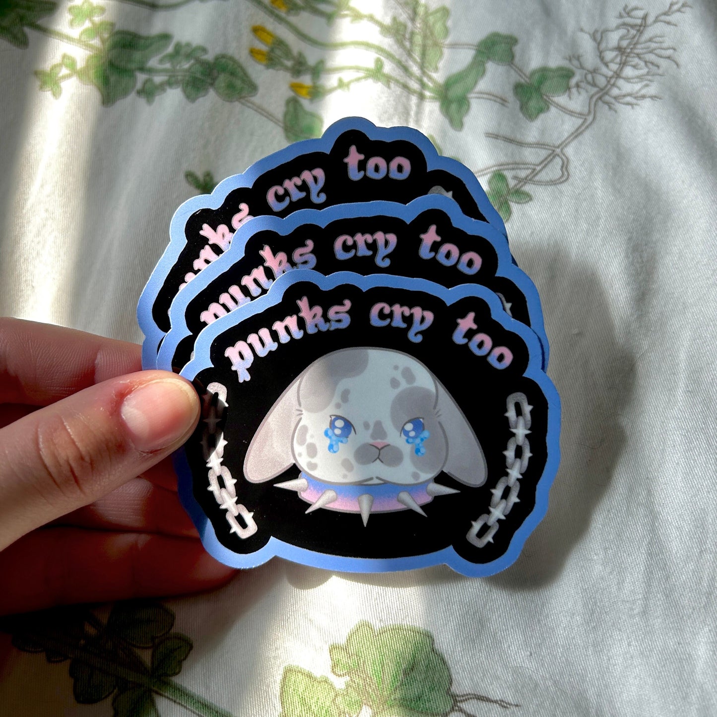 Punks Cry Too Bunny Rabbit Sticker