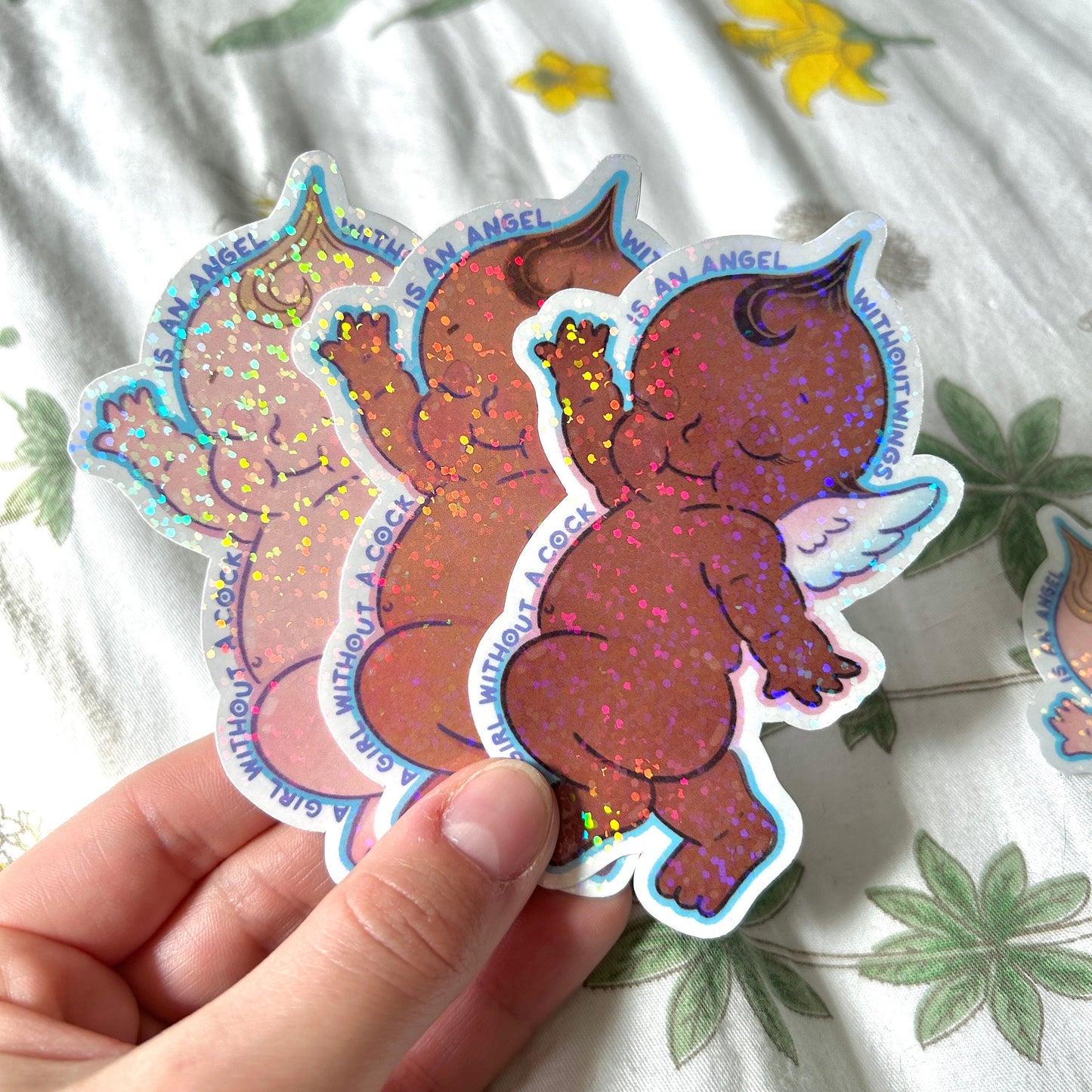 Trans Kewpie Doll Sticker // A Girl Without a Cock is an Angel without Wings