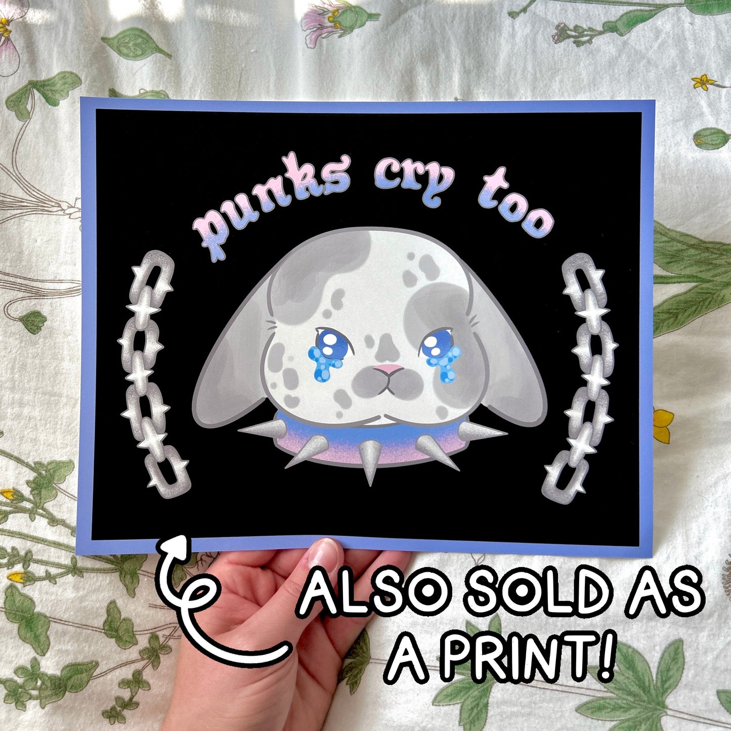 Punks Cry Too Bunny Rabbit Sticker