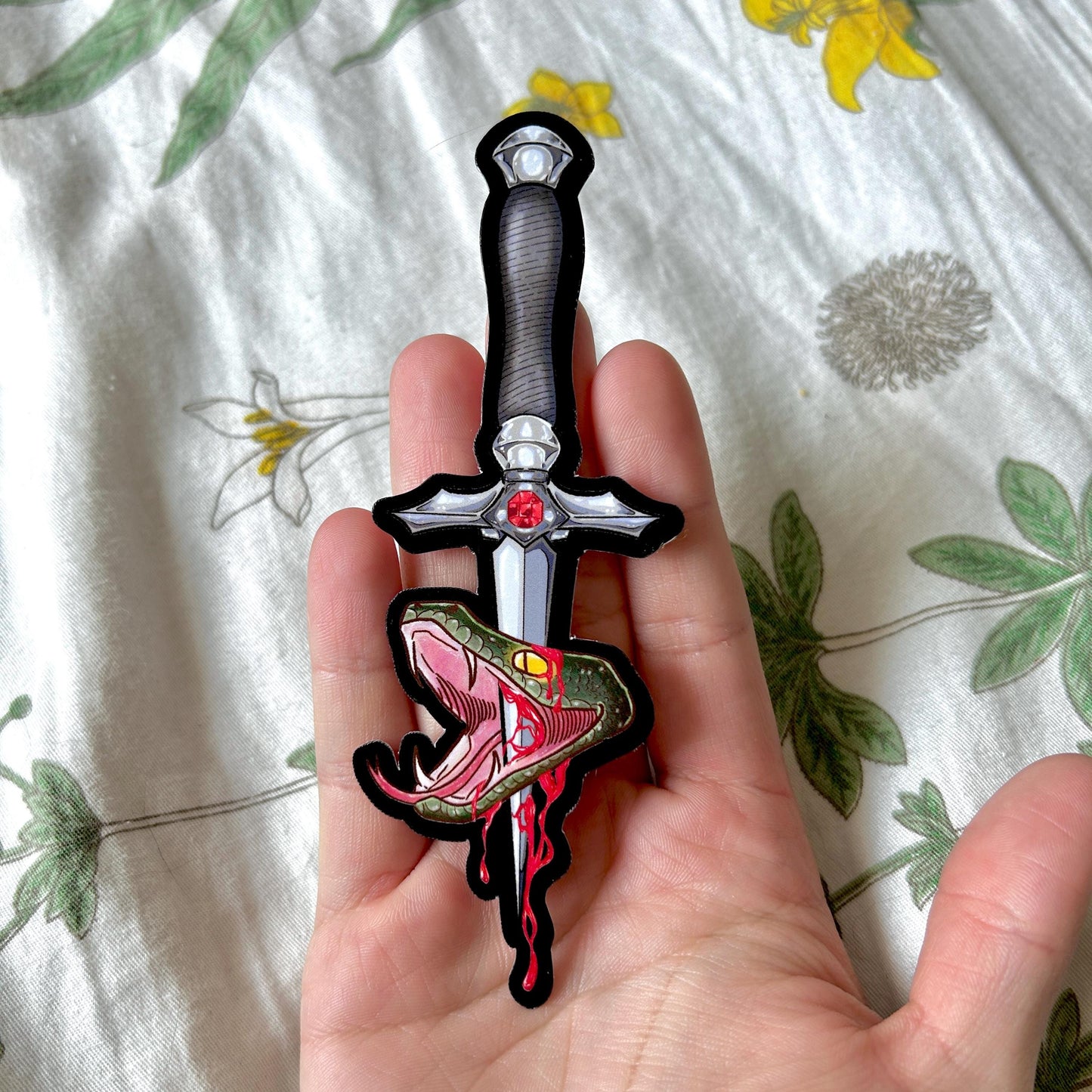 Sword and Snake "Scratch a Liberal and a Fascist Bleeds" Sticker