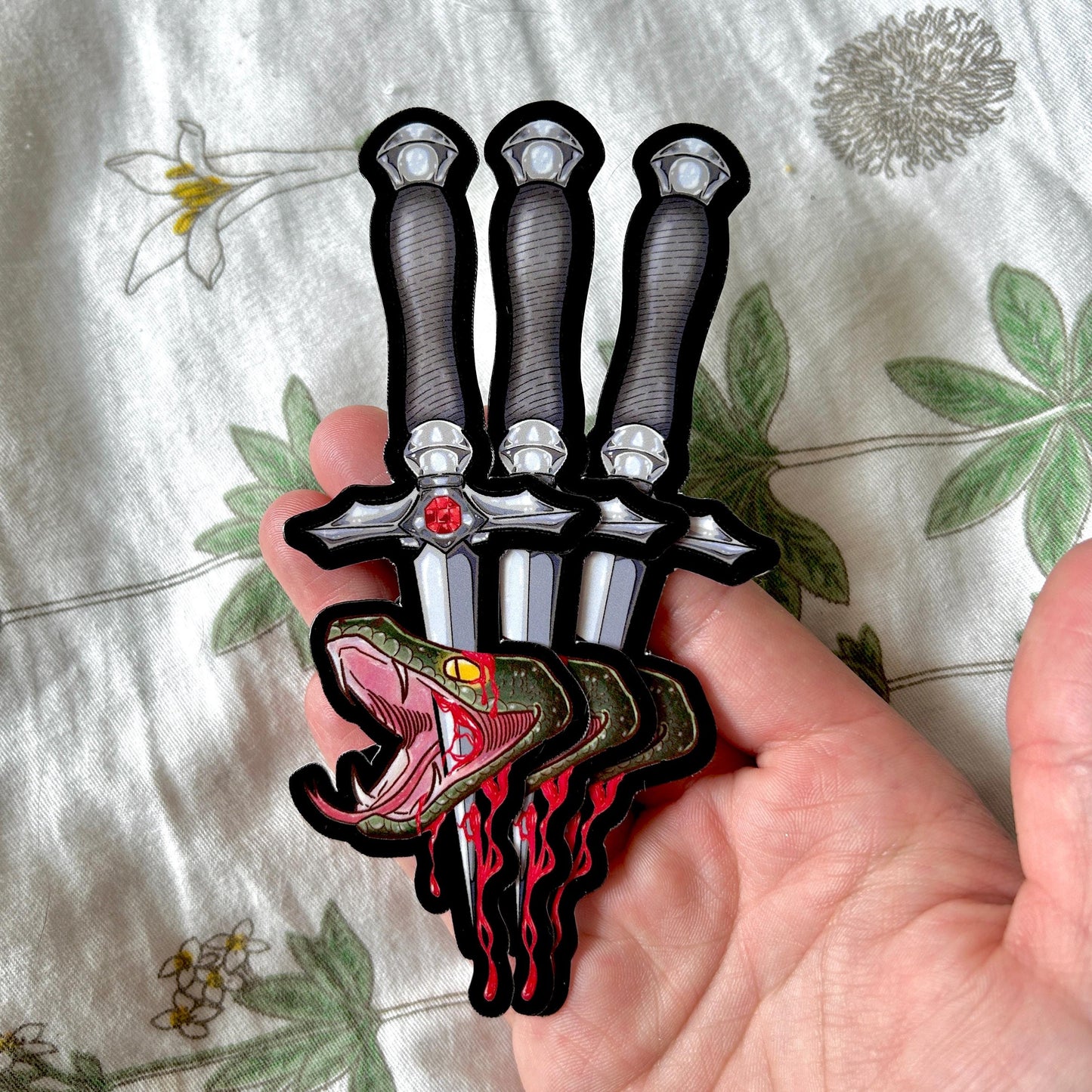 Sword and Snake "Scratch a Liberal and a Fascist Bleeds" Sticker
