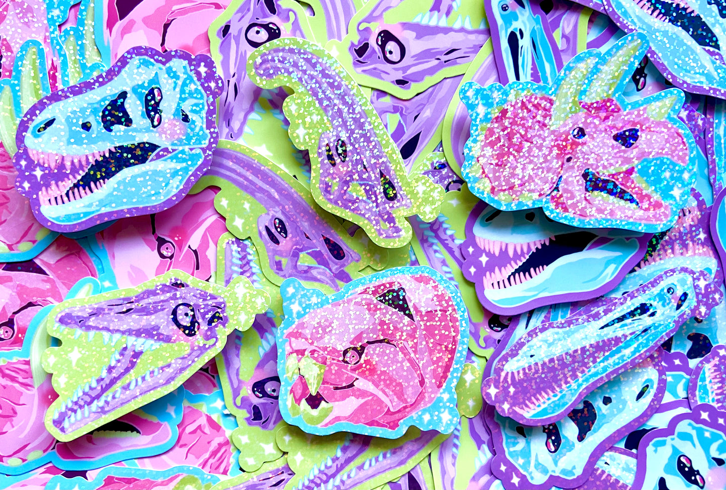 Mini Prehistoric Pals Dinosaur Sparkle Stickers