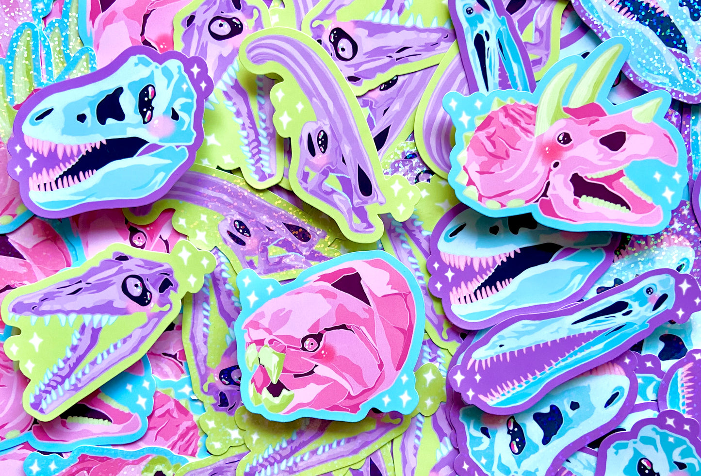 Mini Prehistoric Pals Dinosaur Sparkle Stickers