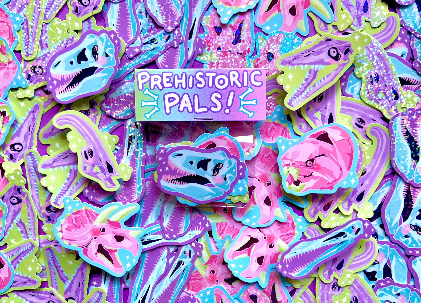 Mini Prehistoric Pals Dinosaur Sparkle Stickers