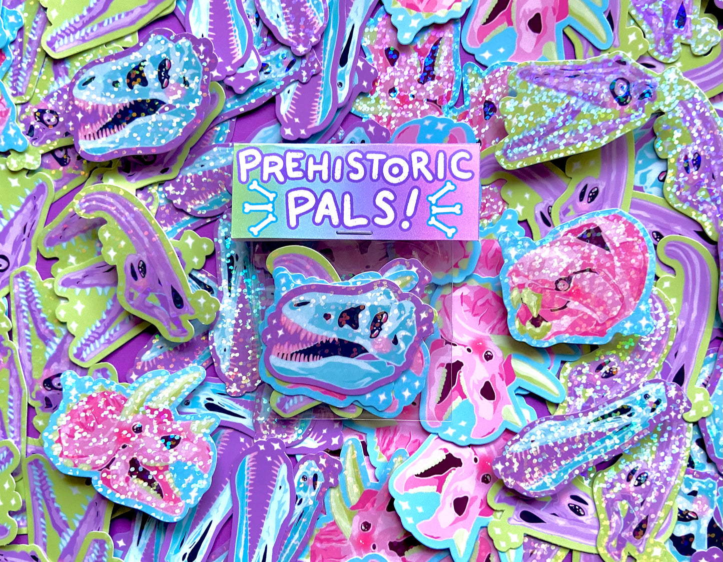 Mini Prehistoric Pals Dinosaur Sparkle Stickers