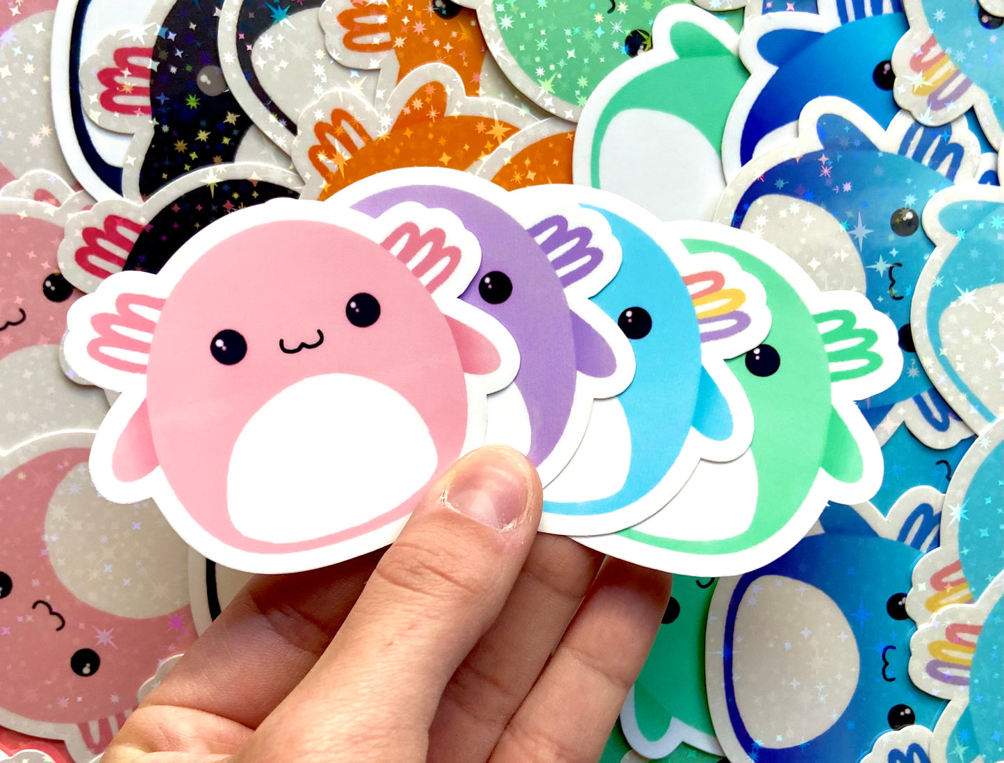 Axolotl Squishmallow Stickers