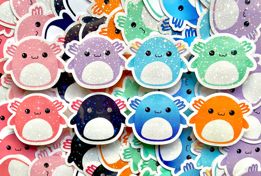 Axolotl Squishmallow Stickers