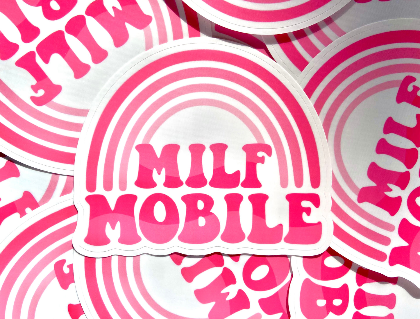 Pink Milf Mobile Bumper Sticker and Magnet