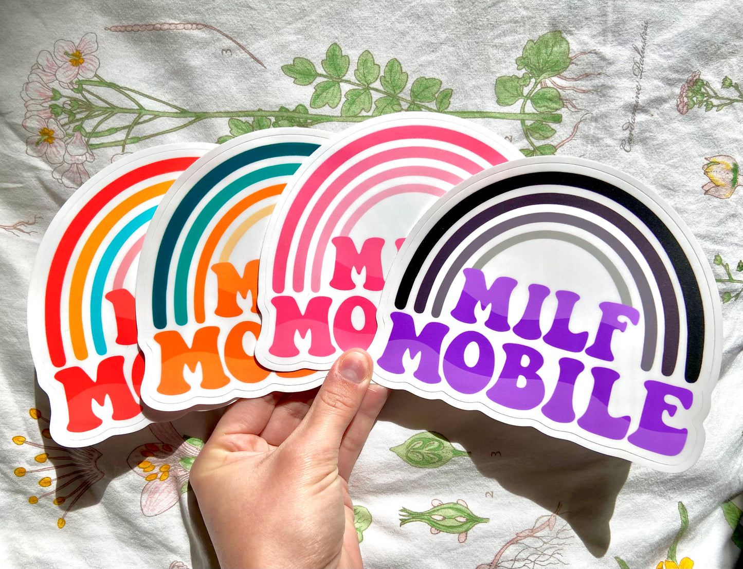 Pink Milf Mobile Bumper Sticker and Magnet