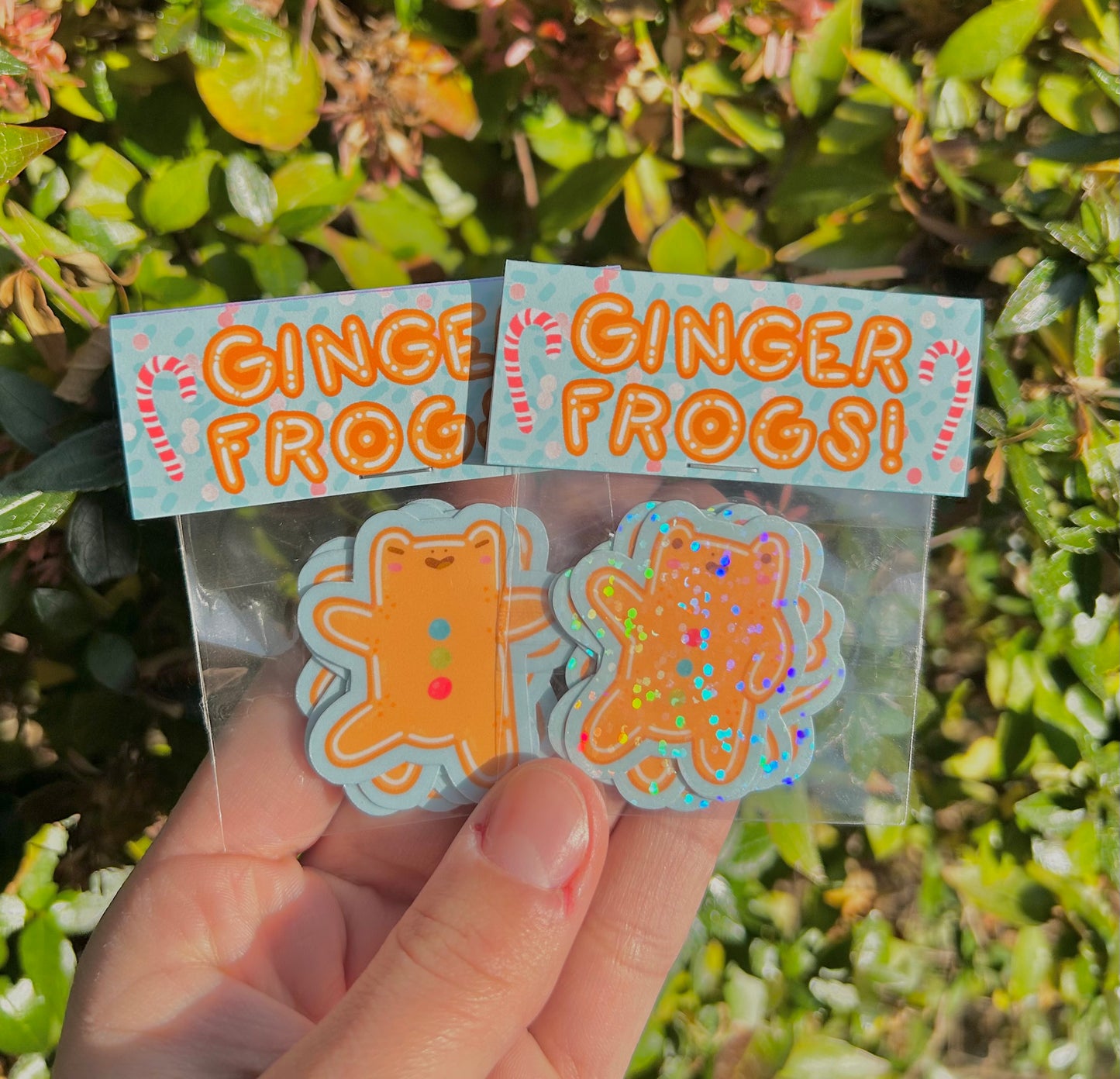 Gingerbread Frog Sticker Sheet