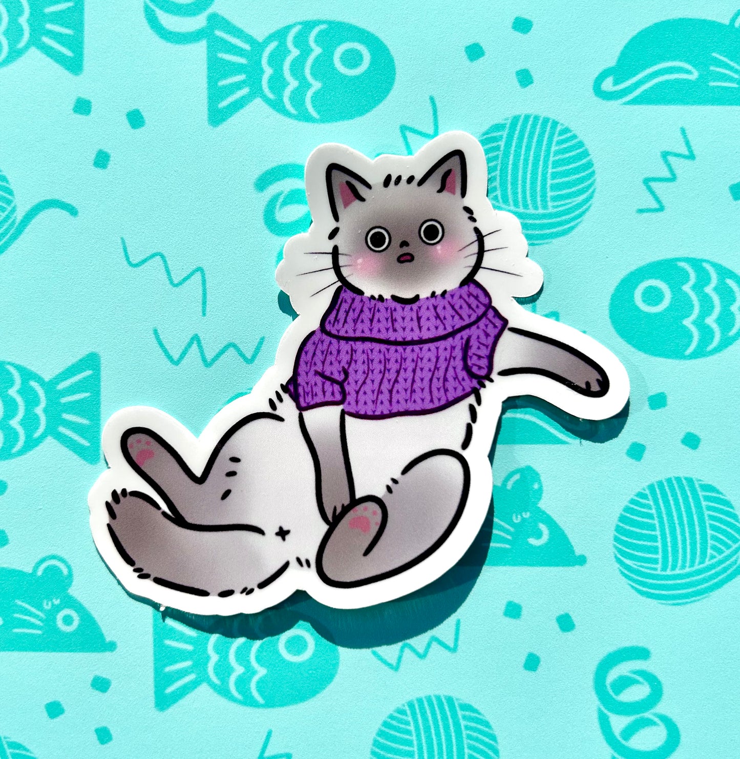 Cats in Sweaters Stickers