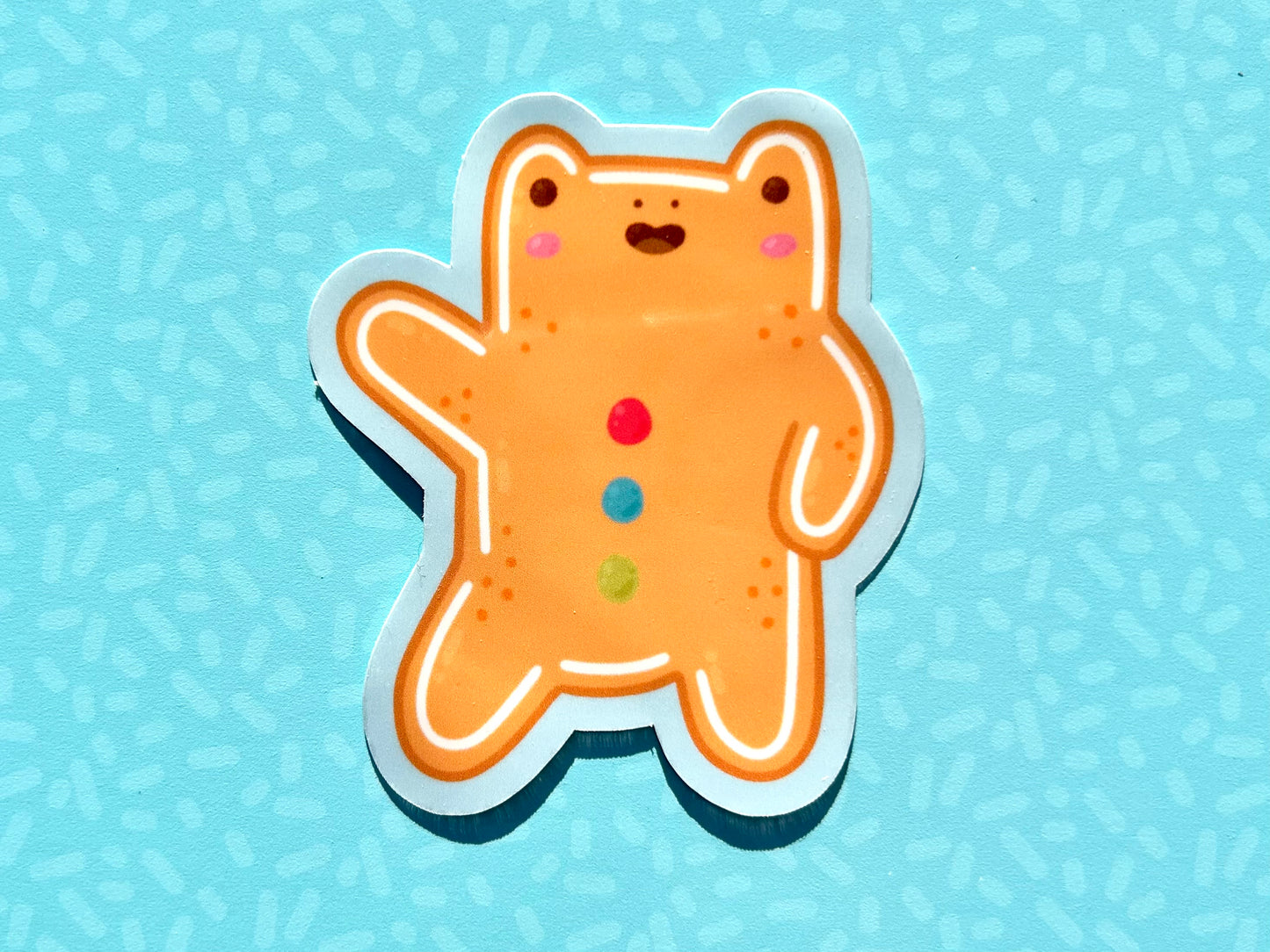 Gingerbread Frog Sticker Sheet