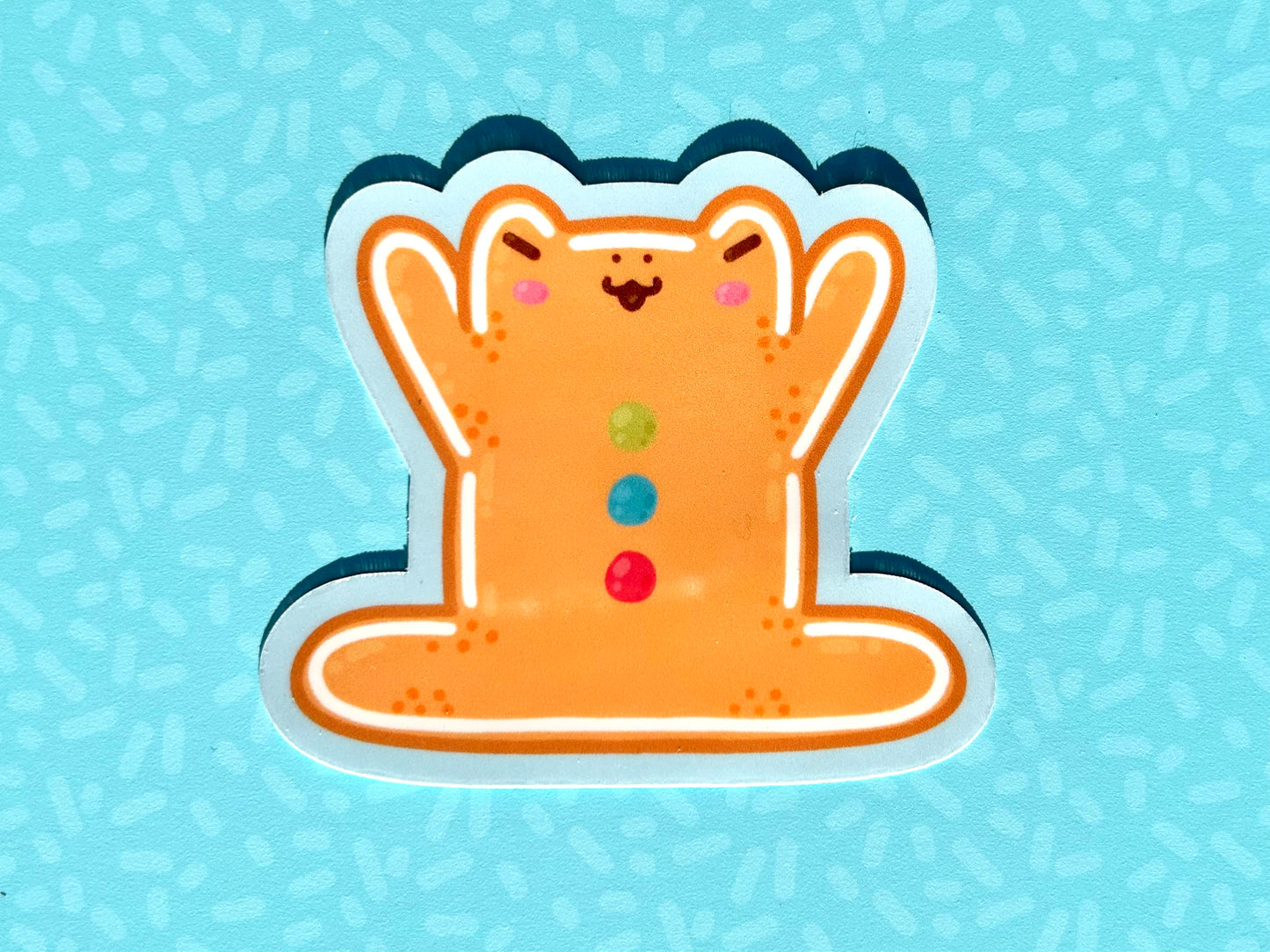 Gingerbread Frog Sticker Sheet