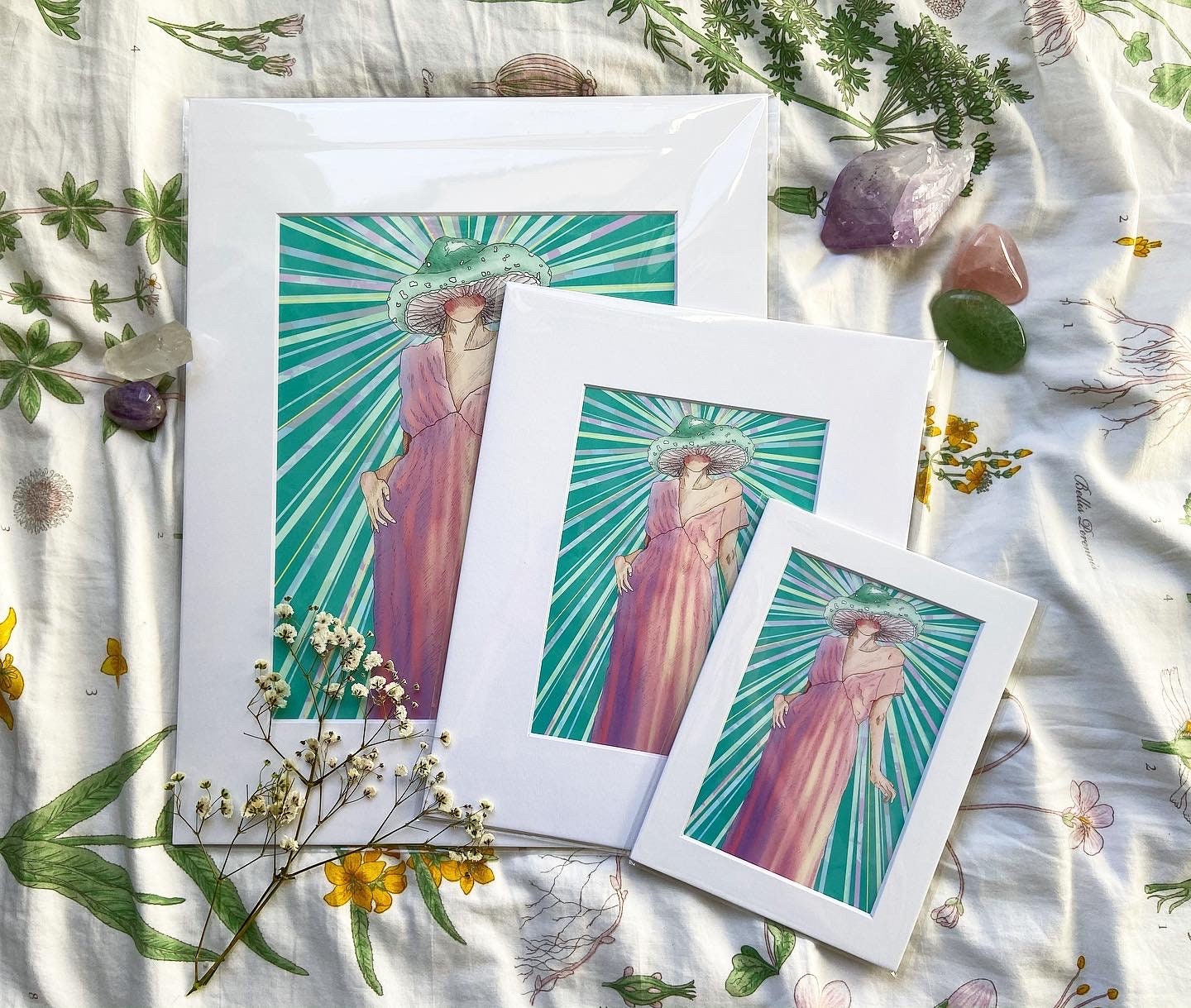 Mushroom Lady "The Star" Art Print