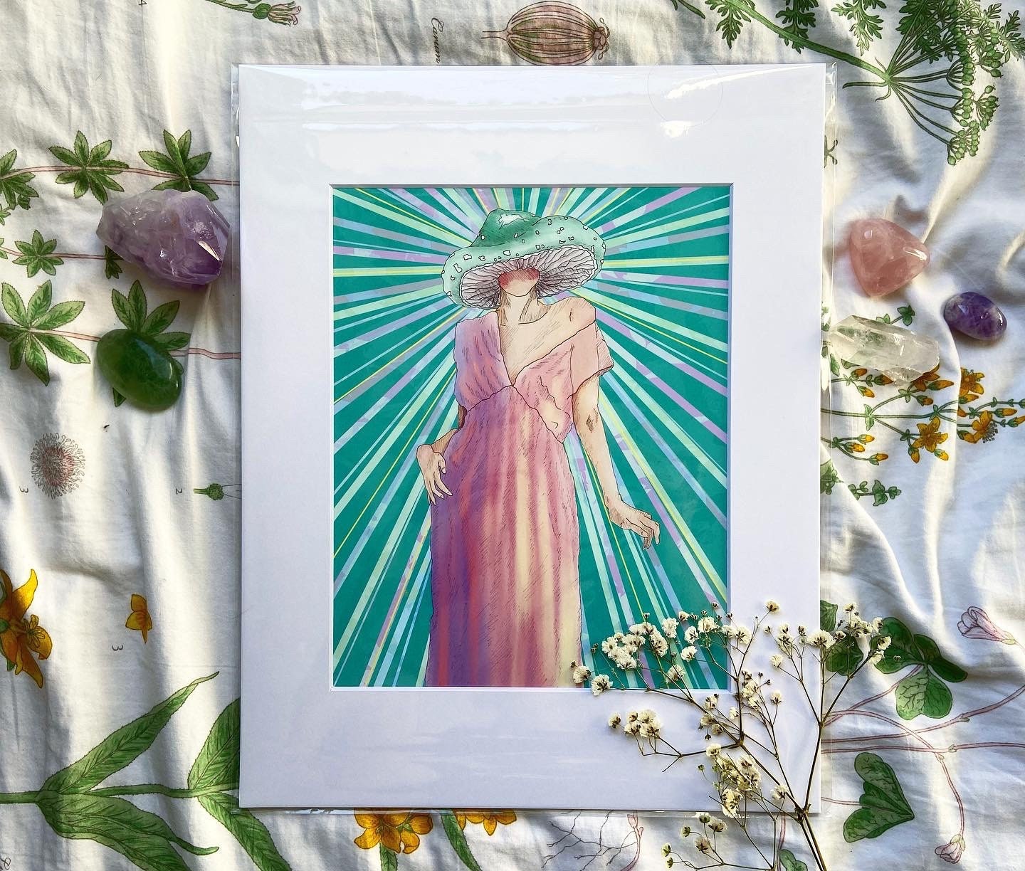 Mushroom Lady "The Star" Art Print