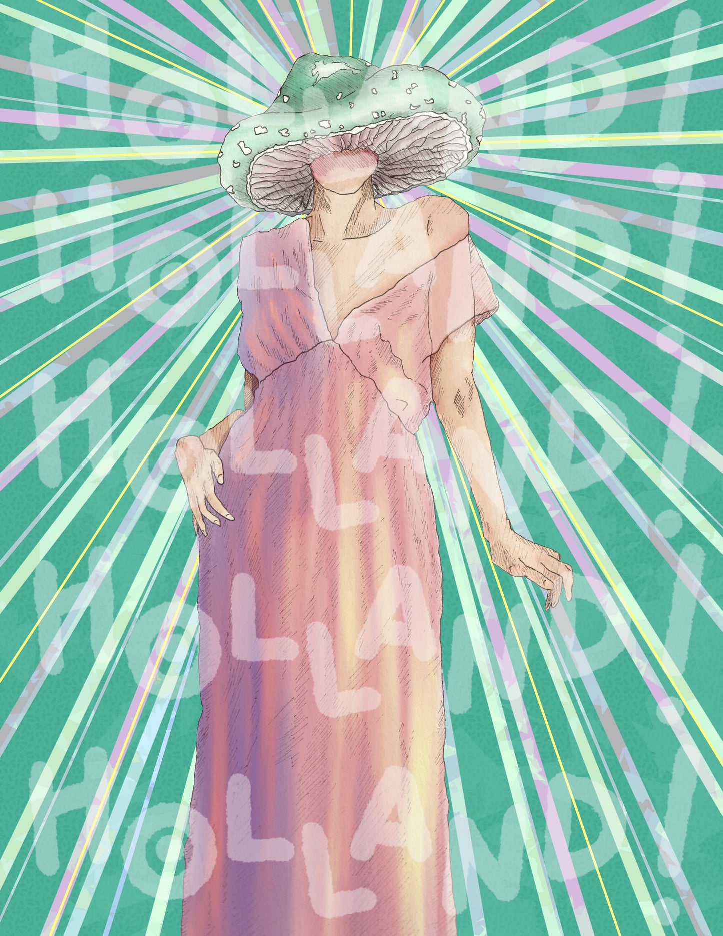 Mushroom Lady "The Star" Art Print