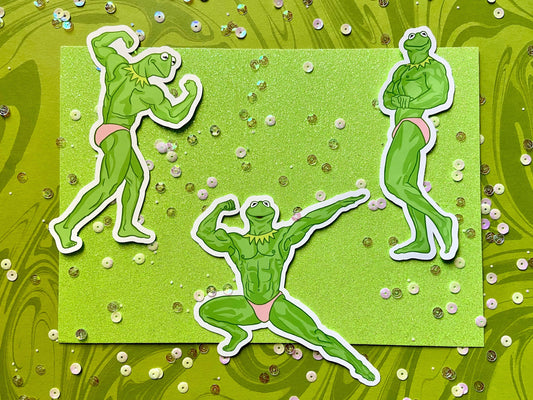 Buff Kermit the Frog Stickers