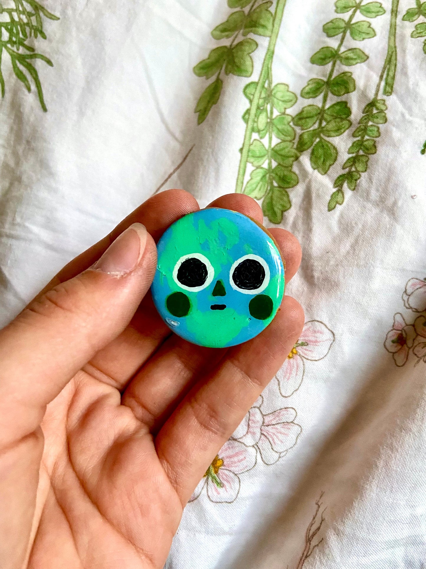 Space Face Clay Pins