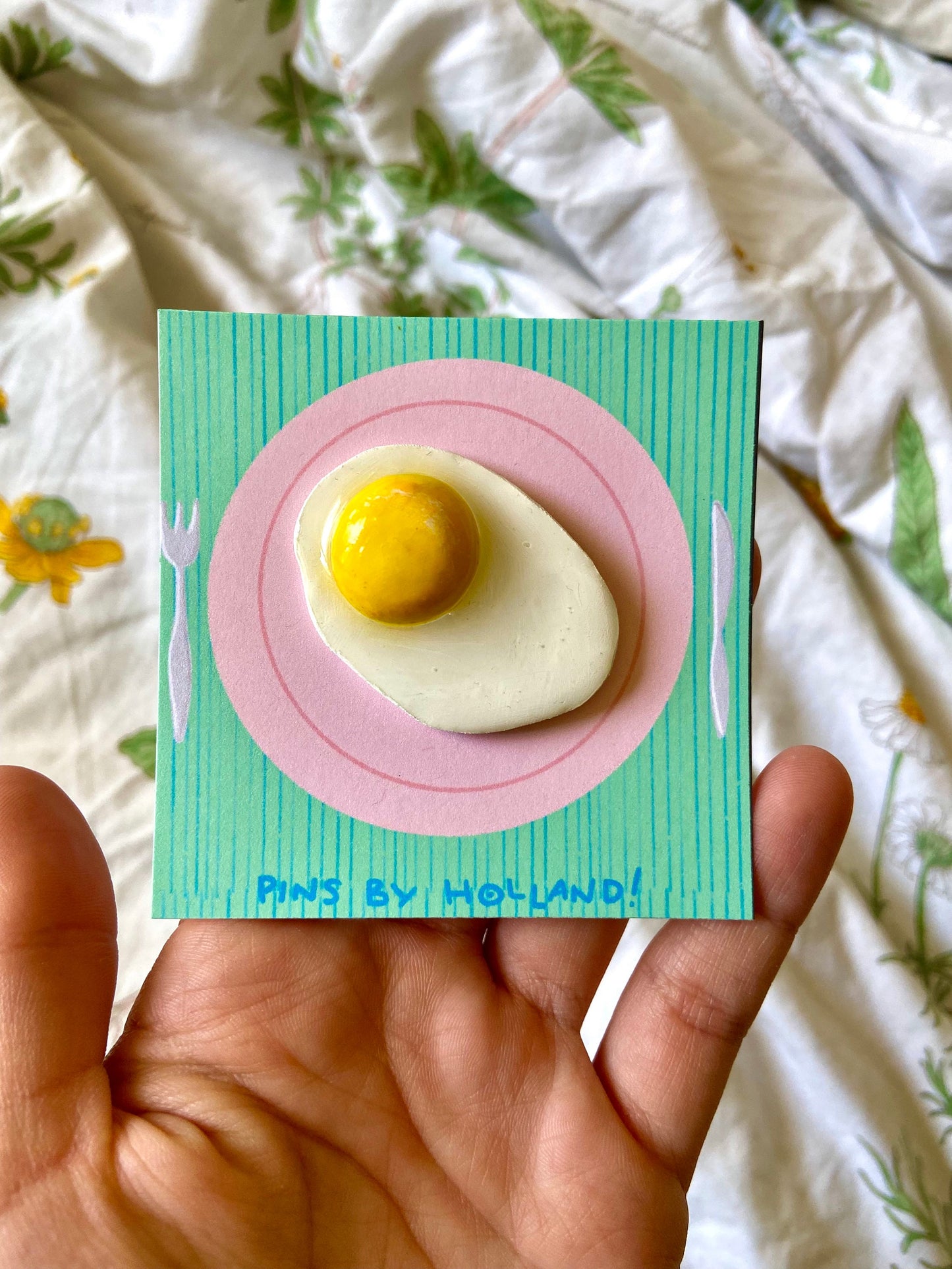 Sunnyside Up Egg Clay Pin