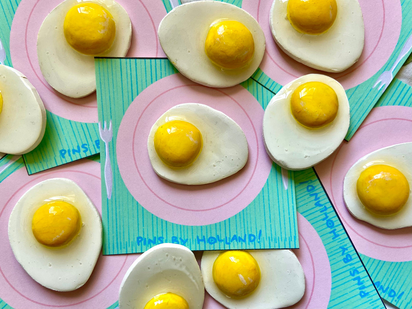 Sunnyside Up Egg Clay Pin