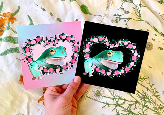 White's Tree Frog Heart Art Print