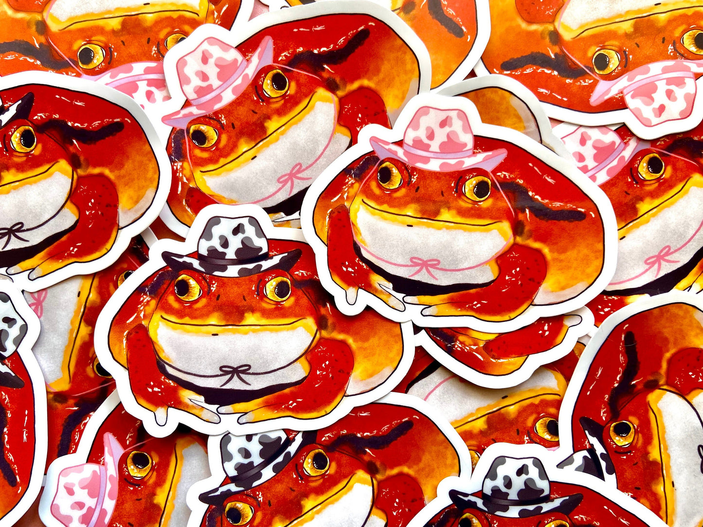 Cowboy Tomato Frog Sticker