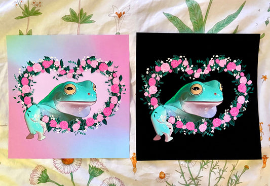 White's Tree Frog Heart Art Print