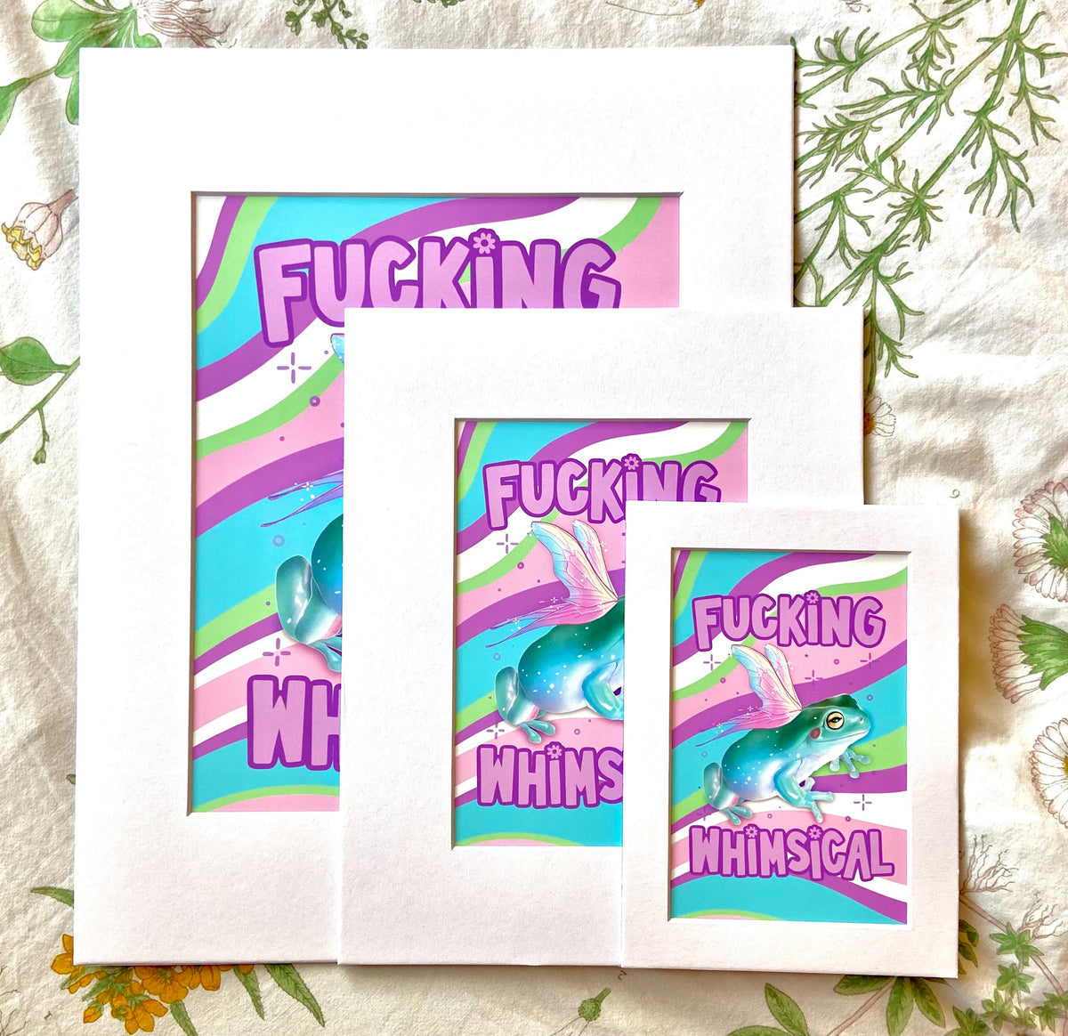 "Fucking Whimsical" Fairy Frog Original Art Print