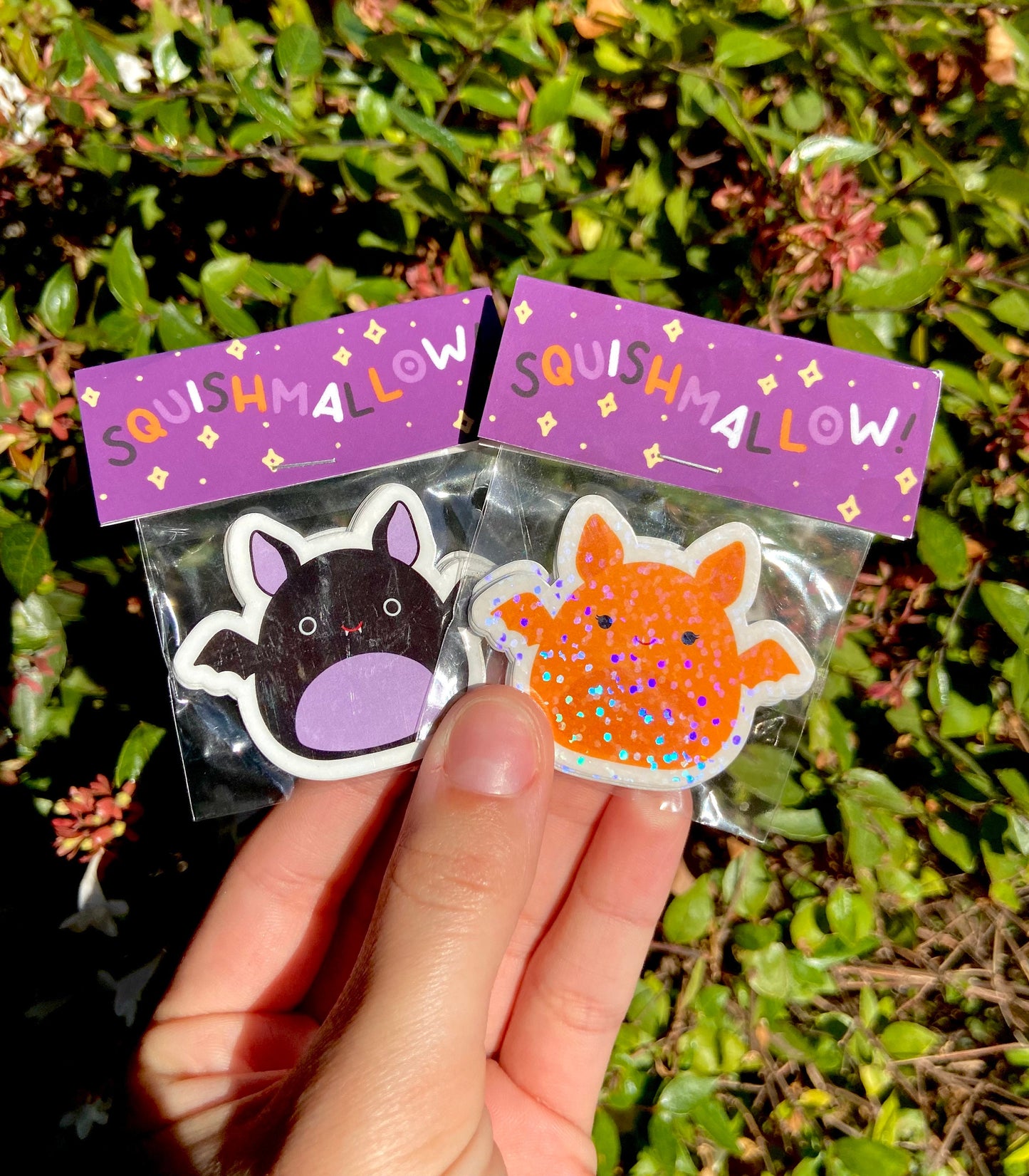 Mini Halloween Bat Squishmallow Stickers