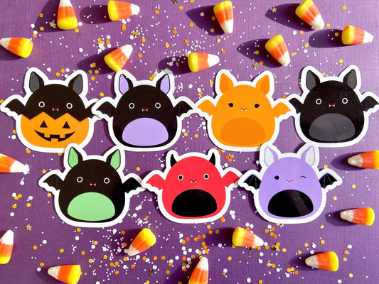 Halloween Bat Squishmallow Stickers