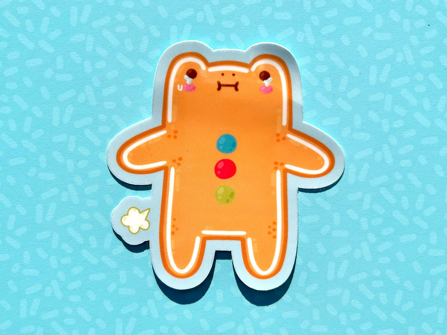 Gingerbread Frog Sticker Sheet