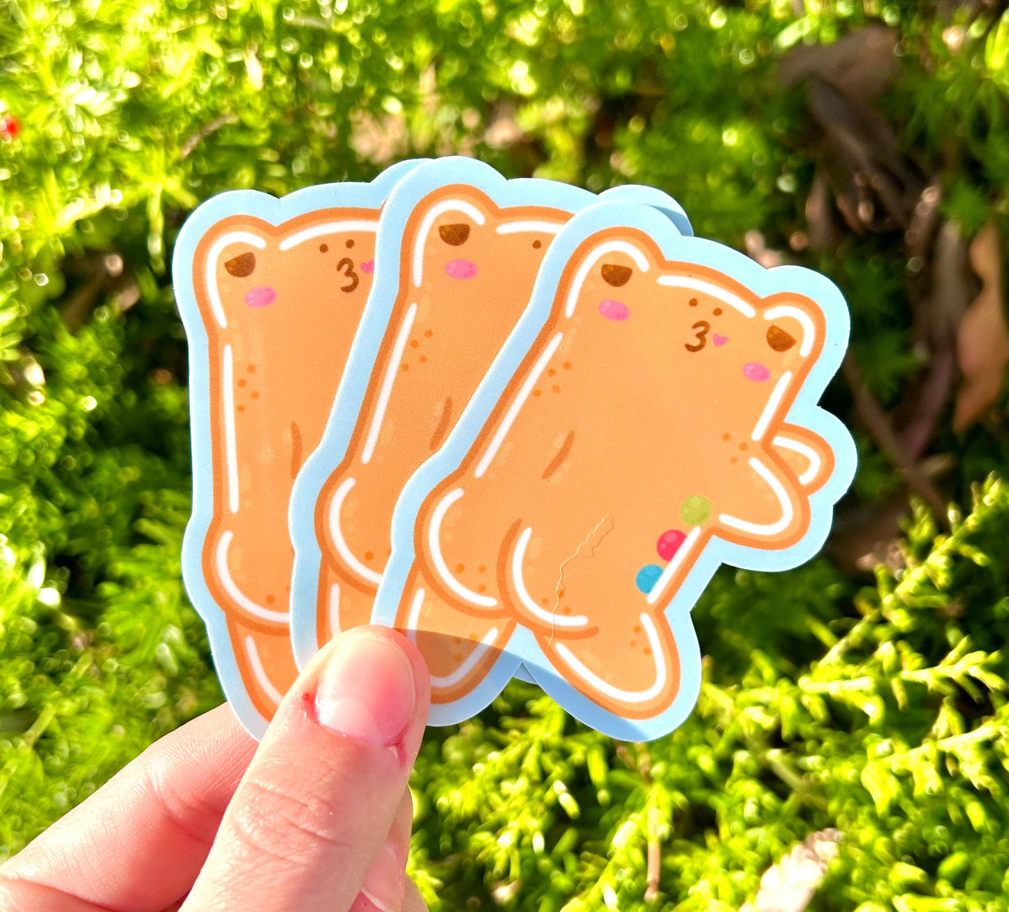 Gingerbread Frog Stickers