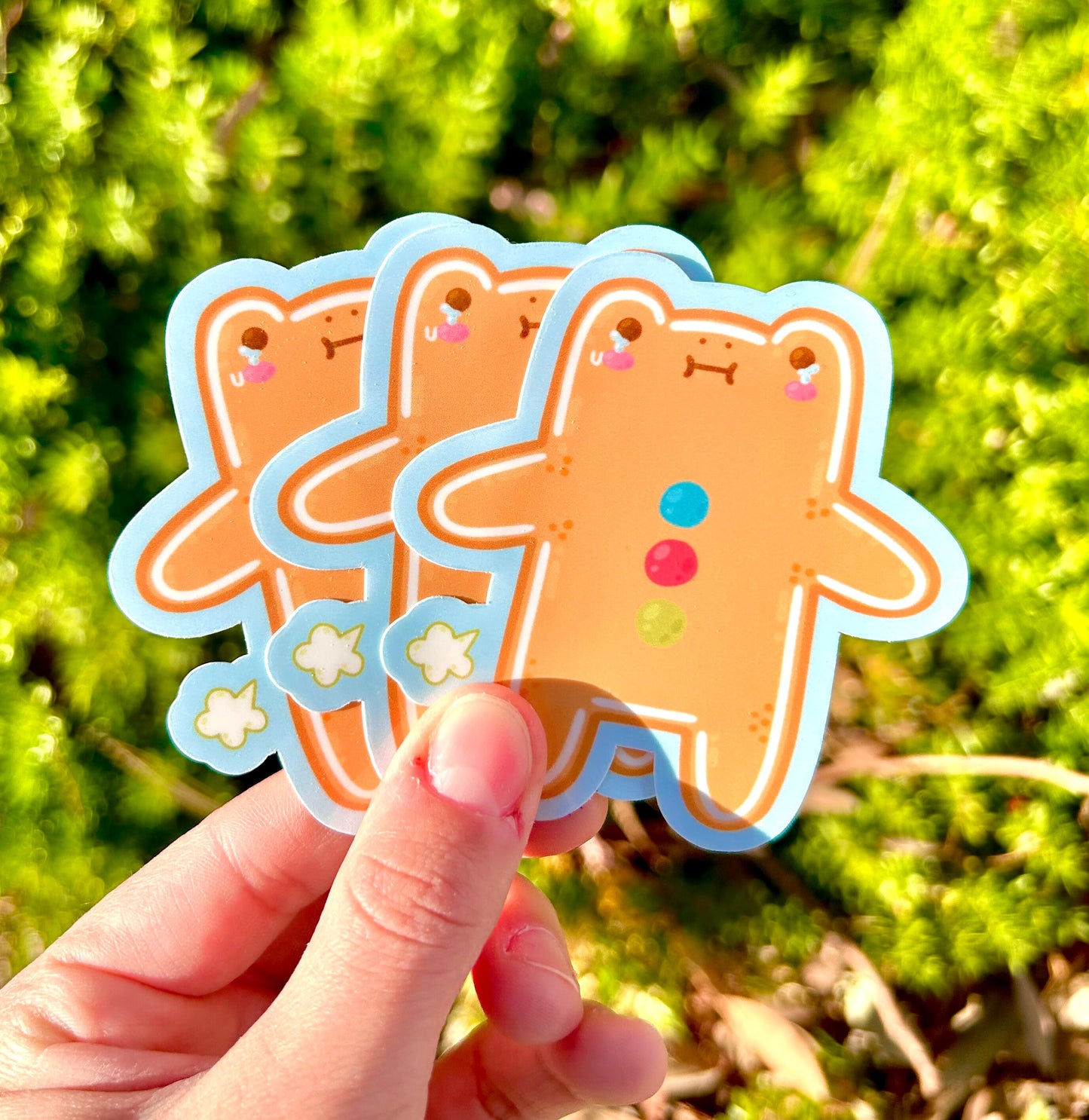 Gingerbread Frog Stickers