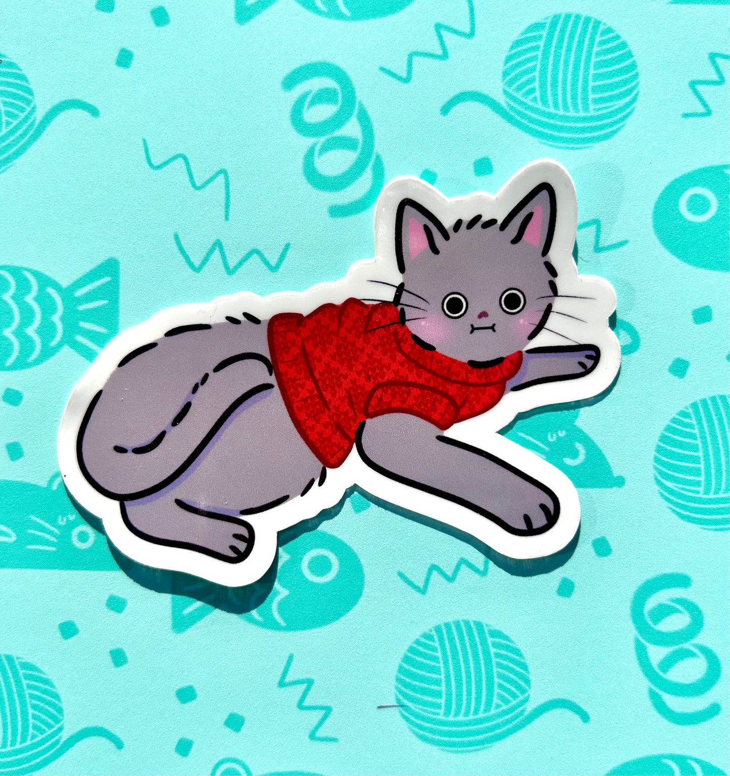 Cats in Sweaters Stickers