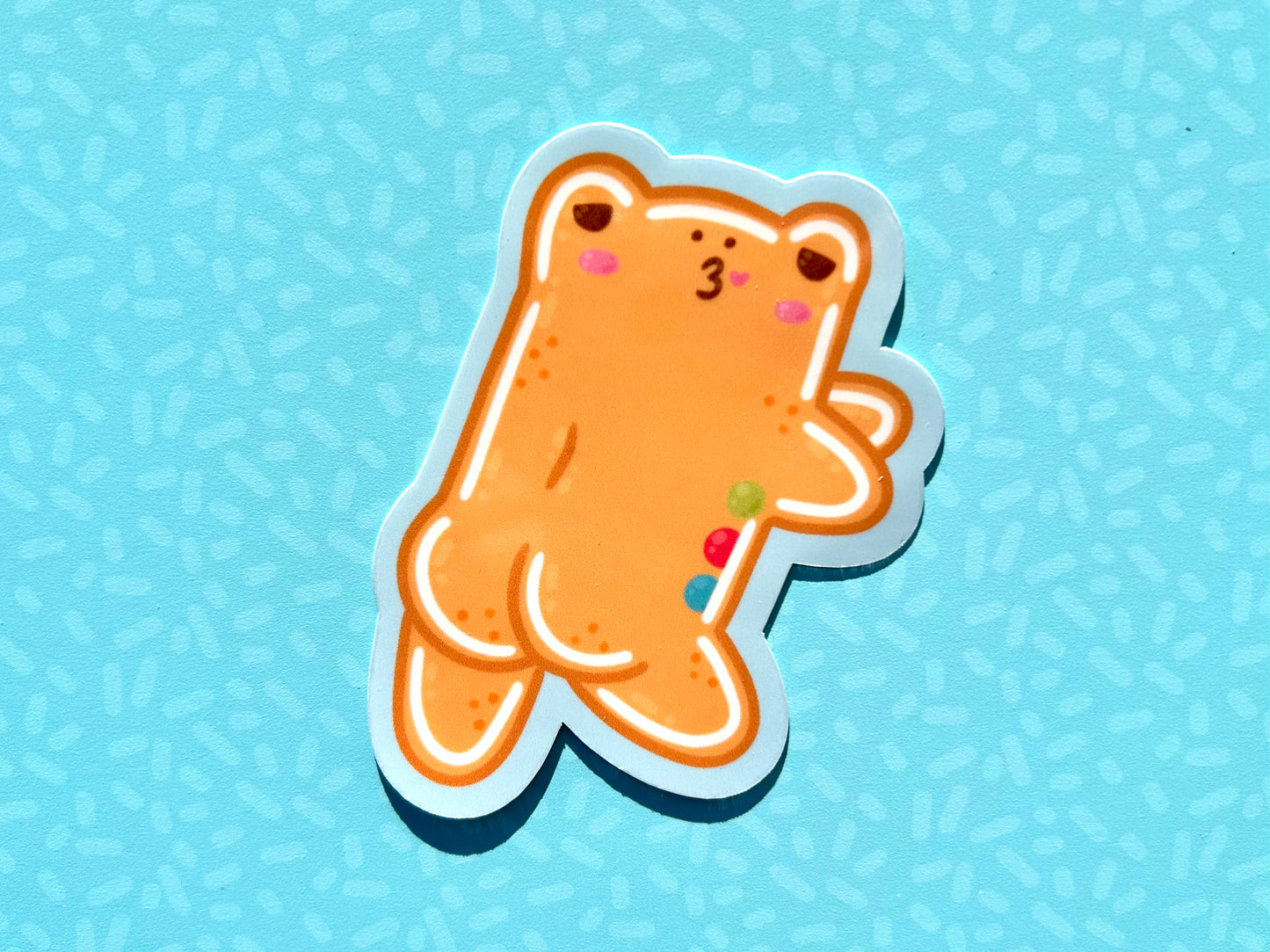 Gingerbread Frog Sticker Sheet